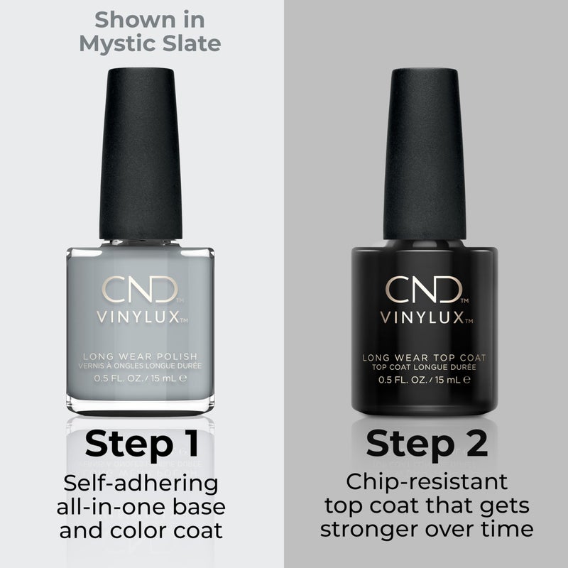 CND Vinylux Longwear Gray Nail Polish, Gel-like Shine & Chip Resistant Color, 0.5 Fl Oz - Image 4